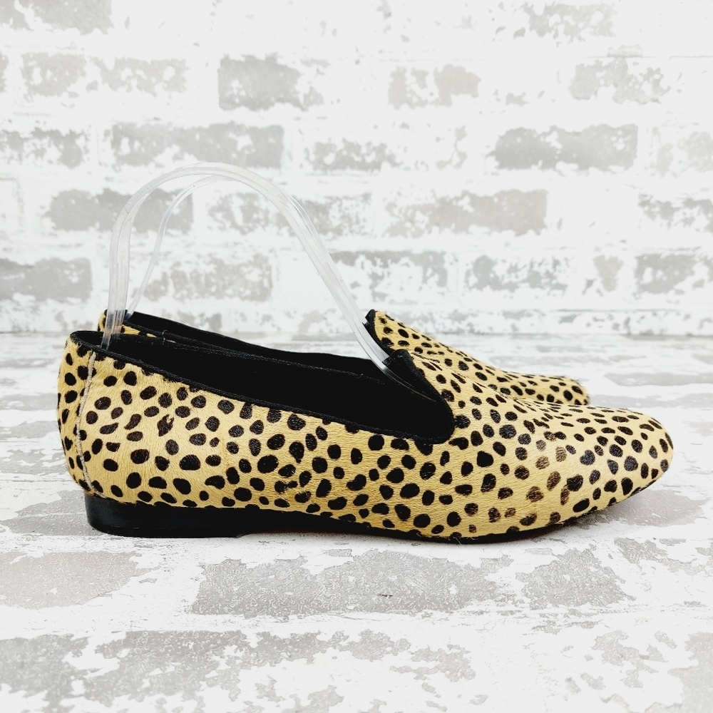 Gap Womens Cheetah Print Faux Mohair Flat Heel Loafers V545 - Picture 5 of 11